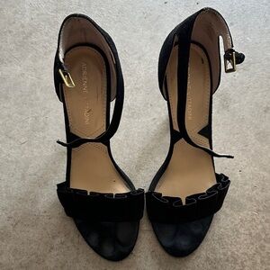 Adrienne Vittadini Black Heeled Sandals